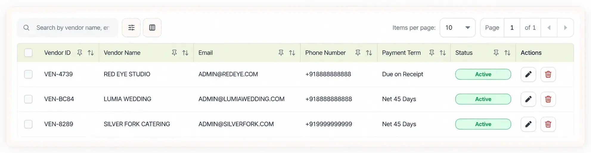 Momenza invoice and payment tracking