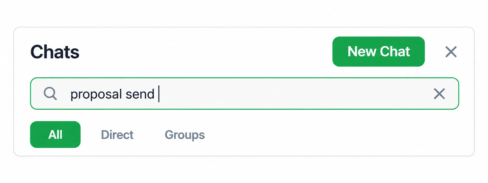 Momenza chat search